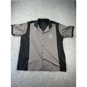 Hilton Bowling Shirt Mens XL Black Gray Short Sleeve Shine And Dandy Sugarlands